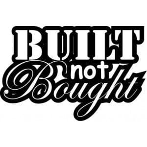 Built Not bought Decal type 3, sticker Black 20cm