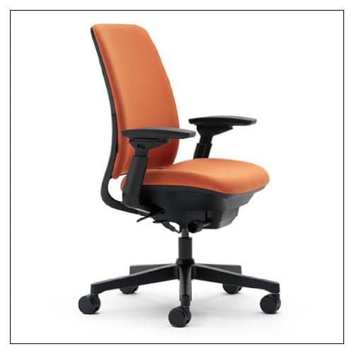 Steelcase Amia(R Work Chair, Color = Orange; Base = Black