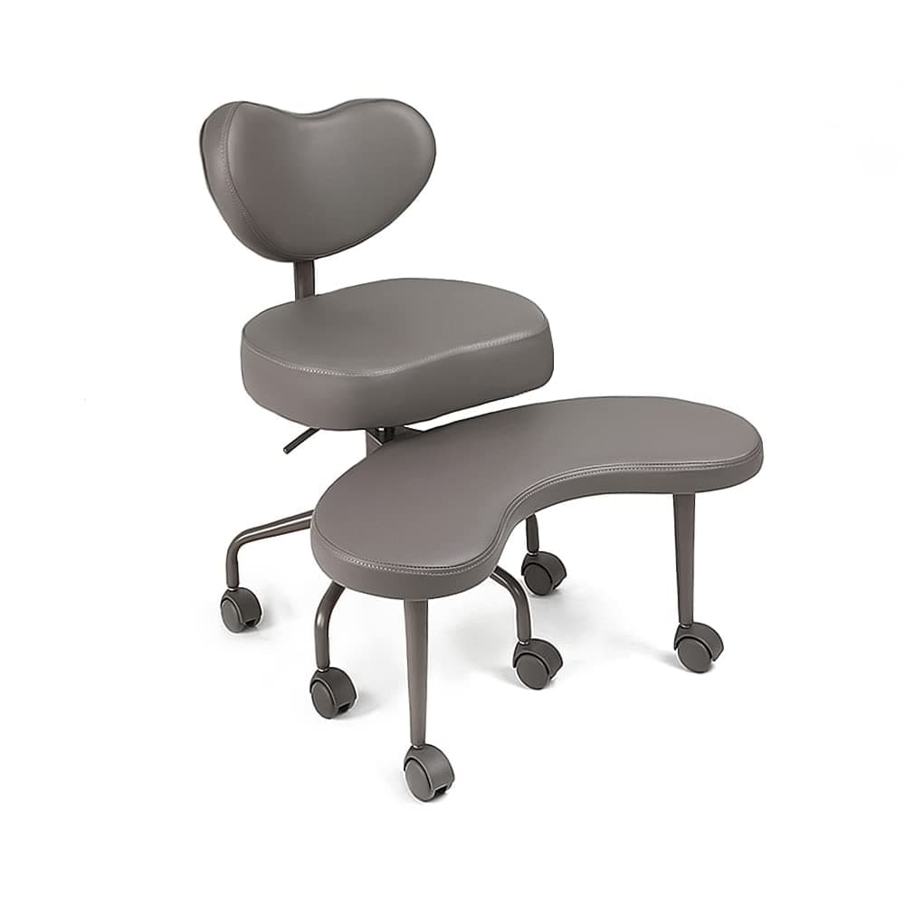 Meditation Chair Plus, Cross Legged Chair with Wheels, ADHD Chair, Criss Cross Desk Chair with Lumbar Support and Adjustable Stool, Flexible Design for Fidgety Sitters, Gray