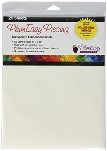 PlumEasy Patterns Transparent Foundation Blank 25 Sheets