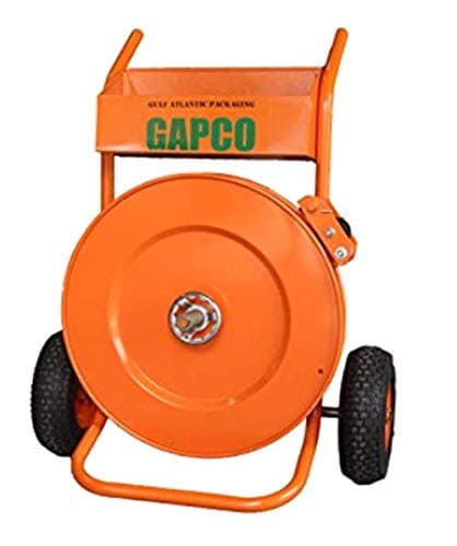GAPCO T-200 Transformer Deluxe Steel/Poly Heavy Duty Strapping/Banding Cart/Dispenser + 1 Embossed Polyester Strapping Coil 5/8" x .035 x 4000'
