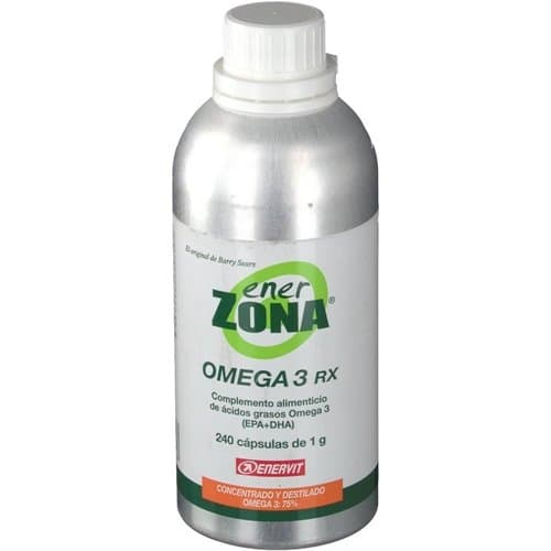 Enerzona Omega 3 Rx 1G 240 Cápsulas - Corazón, Sistema Arterial y Cerebro