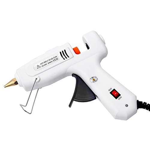Dahan Hot Glue Gun Full Size Dual Temp (Not Mini) 60W 100W High Temp Heavy Duty White Glue Gun with 10pcs Glue Sticks for DIY Crafts Holiday Decoration/Gifts Arts Fixing Household Items Sealing and Qu