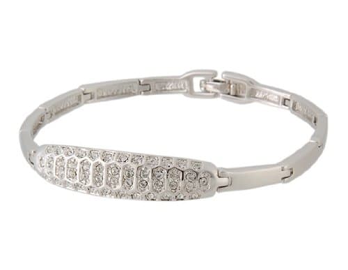 RED APPLE 18K RGP Alloy Bracelet (Silver) M.