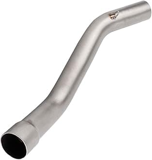 KIMISS Stainless Steel Motorcycle Exhaust Pipe, Motorcycle Modification Exhaust Middle Link Pipe Muffler for ZX-10R 08-15