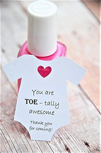 10 tags ~ You are TOE-tally awesome Thank you for coming ~ Baby Onesie Gift Tags ~ Baby Shower Party Favor ~ TAG ONLY ~ 2"