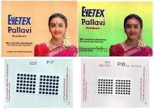 Generic Eyetex Pallavi Black Bindi-Pack of 10