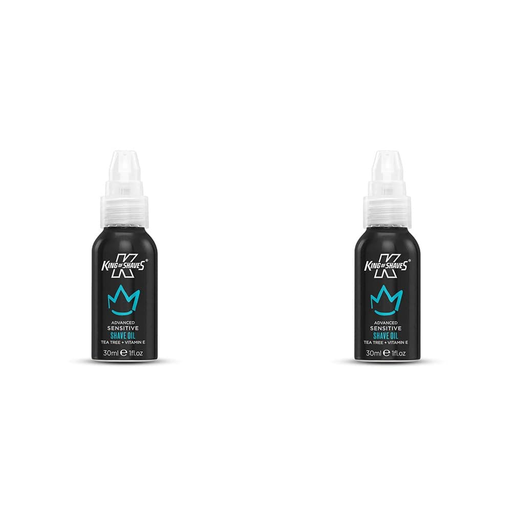 Advanced Sensitive Shaving Oil For Men With Handy Pump, For A Close and Comfortable Shave, Shave Oil For Men, 2x30ml