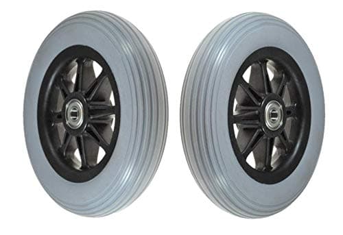 AlveyTech6" x 1" Front Anti-Tip Wheel Assembly for Jazzy, Jet, and Quantum Power Chairs (Set of 2)