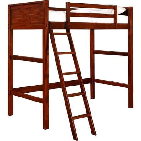 Adjustable Your Zone zzz Collection Loft Bed for Kids Age 6 and up with Solid Panel Headboard and Foot Board Ladder Mounted Safety Rails for Added Security and Convenient Work Area Under the Bed Decor Young Furniture Comfortable Beautiful Fine