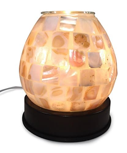 Scentcraft Mother of Pearl Teardrop, Electric Touch-Controlled Fragrance Lamp with Free Replacement Halogen Bulb