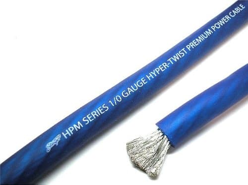 Stinger 0 Gauge Matte Blue OFC HPM Series Power Wire 25' Cut