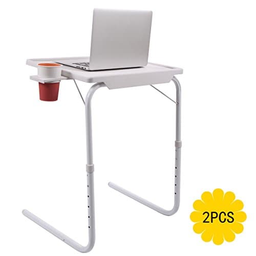 2 Smart Table Folding Adjustable Easy to clean Highly functional with multiple uses Tray Foldable Desk With Cup Holder