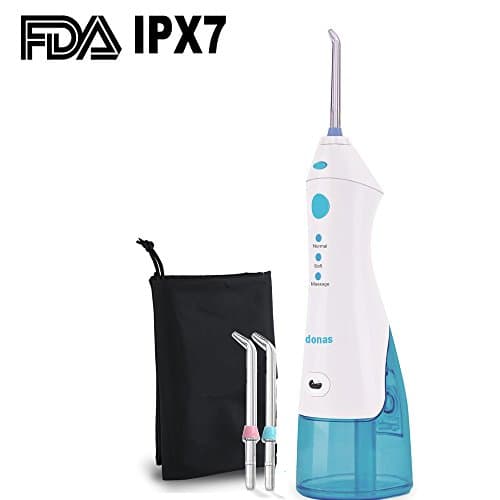 Hodonas Oral Irrigator 220ML Professional Rechargeable Water Dental Flosser 3 Modes IPX7 Waterproof High Capacity Water Tank, Portable and Cordless, Ideal for Home and Travel