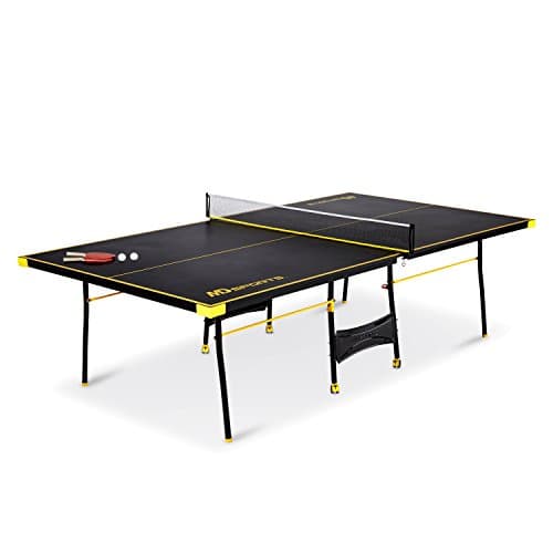 MD Sports Official Size Table Tennis Table, with Paddle and Balls, Blue/White