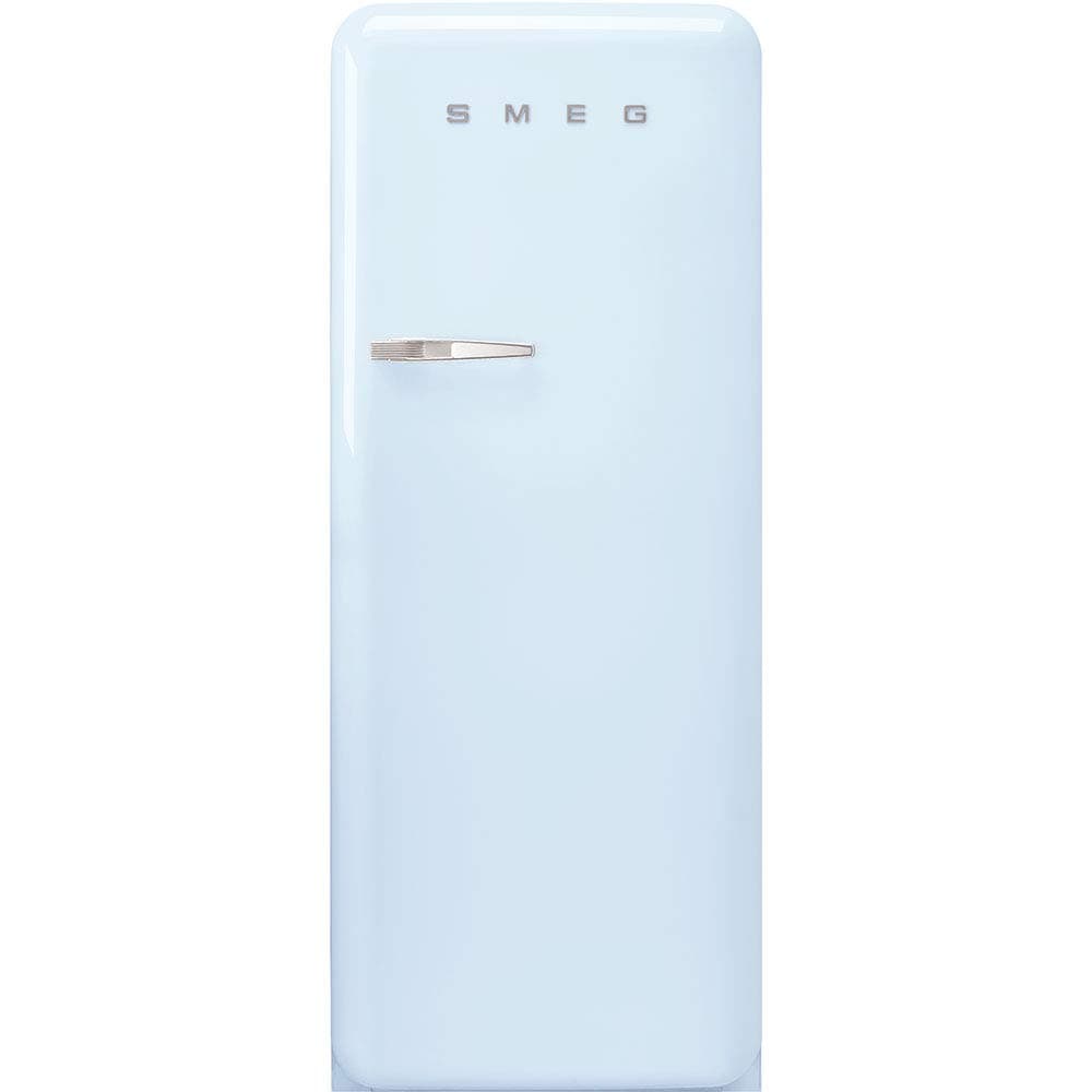 FAB28 50's Retro Style Aesthetic Top Freezer Refrigerator with 9.93 Cu Total Capacity, Multiflow Cooling System, Adjustable Glass Shelves 24-Inches, Pastel Blue Right Hand Hinge Made In Italy