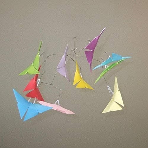 Rainbow Origami Butterfly Baby Mobile