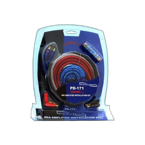 AMP KIT 1800 WATTS 4 GAUGE POWER WIRE AMPLIFIER WIRING KIT PD-171-Electronics