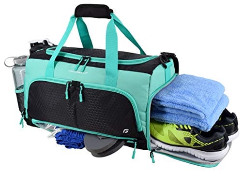 Ultimate Gym Bag 2.0: The Durable Crowdsource Designed Duffel Bag with 10 Optimal Compartments Including Water Resistant Pouch