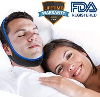 Anti Snoring Chin Strap, Snore Stopper Snore Solutions Anti Snoring Devices Effective Stop Snoring Chin Straps Snoring Stopper for Sleep Aid Adjustable Anti Snoring Strips for Men Women (Blue)