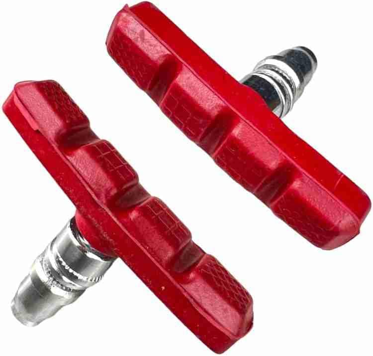 - FASTPED® 1 Pair Mountain Road Bike MTB V Brake Blocks Blue Bicycle Break Pads Shoes (Red)