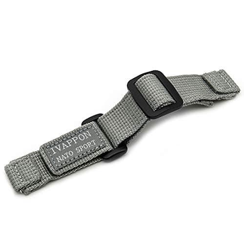 IVAPPON 20mm Adjustable Hook Loop Sport Nylon Watch Strap