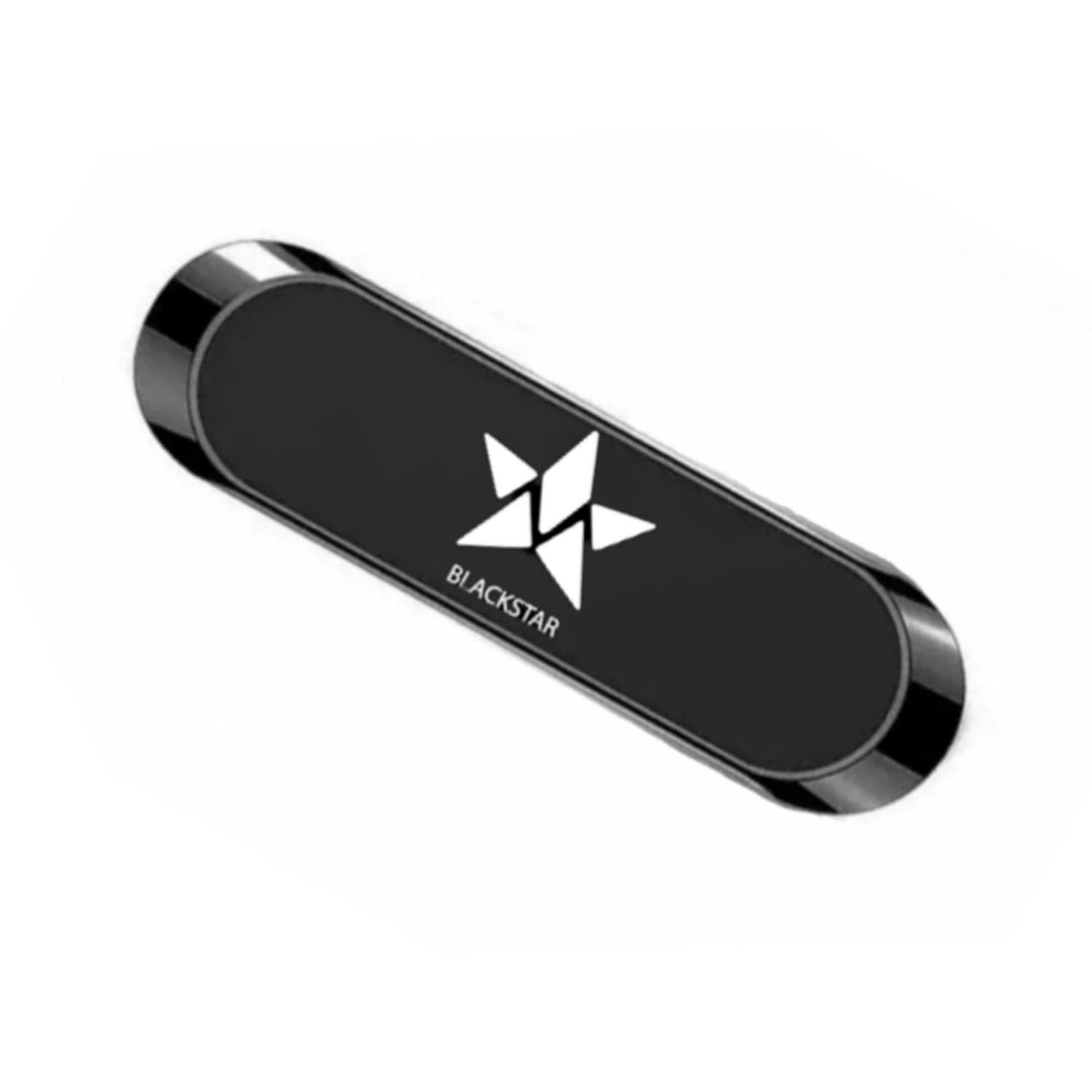 Blackstar [Original MX1 (Black) Magnetic Mobile Phone Holder for Car Dashboard/Bike/Home/Office - has Strong & Safe Magnets -Car Phone Mount Stand-Compatible with All Mobiles (MAGSAFE Incompatible)