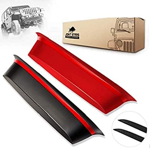 JOINT STARS GrabTray Passenger Storage Tray Organizer Grab Handle Accessory Box for 2011-2018 Jeep Wrangler JK JKU, Interior Accessories, Black/Red