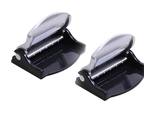 2X Silver Auto Car Universal Adjustable Safety Insurance Seat Belt Stopper Stop Clip Buckle—Size 58x40x16mm