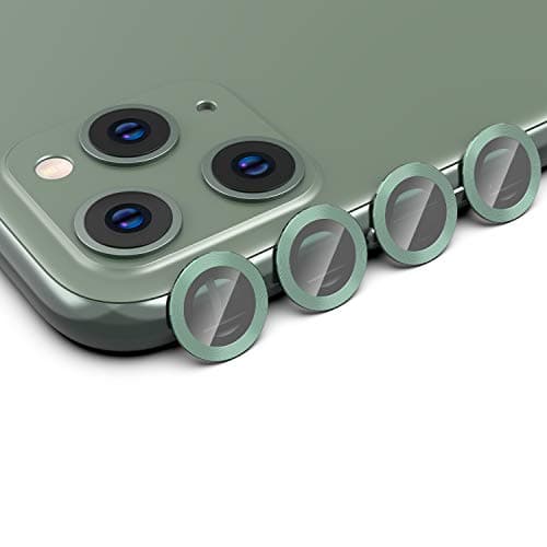 ROITON for iPhone 11 Pro Max/iPhone 11 Pro/iPhone 11 Camera Lens Protector, 9H Tempered Glass HD Anti-Scratch Titanium Alloy Cover Film Case Friendly Camera Lens Protector (Midnight Green)