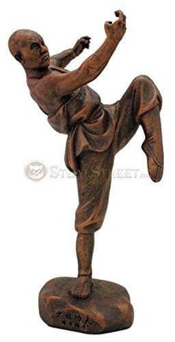 Top Collection Kungfu Series Shaolin Monk Statue Figure Bronze Hue Kung fu