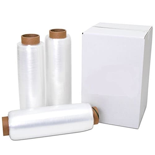 18" x1500' 80 Gauge 4 Rolls Pallet Wrap Stretch Film Hand Shrink Wrap 1500FT