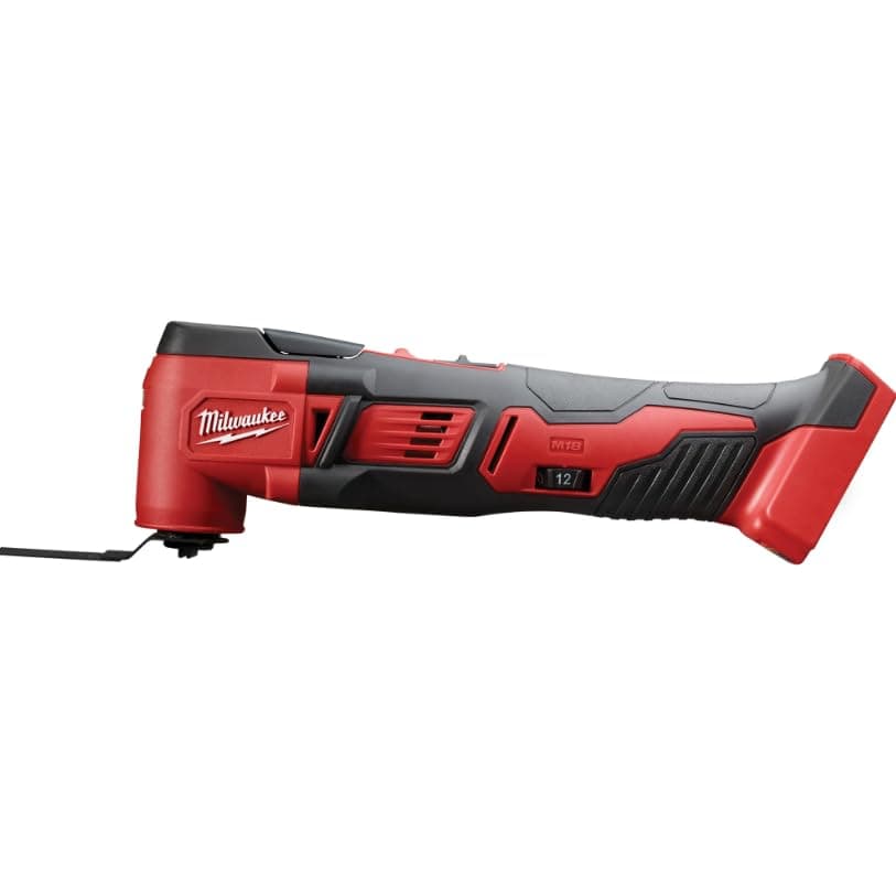 Milwaukee 2626-20 M18 18V Lithium Ion Cordless 18,000 OPM Orbiting Multi Tool with Woodcutting Blades and Sanding Pad with Sheets Included (Battery Not Included, Power Tool Only)