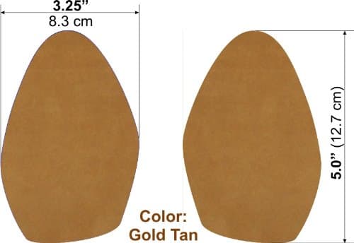 3 Pairs of Stick-on Suede Soles with Industrial-Strength Adhesive Backing, for high-Heeled Shoes. Resole Old Shoes or Convert Your Favorite Heels to Perfect Dance Shoes. [SUEDE-LA-3pk-gold]