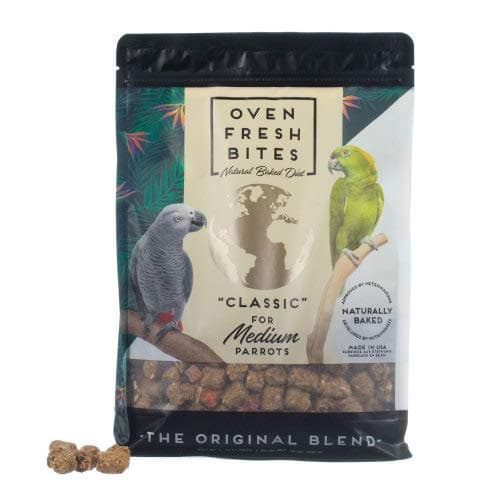 Caitec Corp Oven Fresh Bites- Natural Baked Nutritional Avian Diet- for Medium Birds, 28 oz (2 pk)