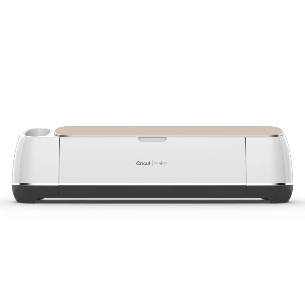 Cricut Maker - Smart Cutting Machine - with 10X Cutting Force, Cuts 300+ Materials, Create 3D Art, Home Decor & More, Bluetooth Connectivity, Compatible with iOS, Android, Windows & Mac, Champagne