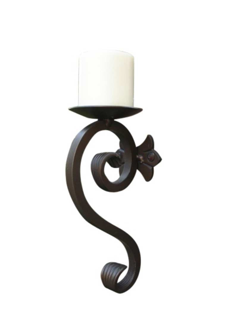 Shoreline Decorative Iron Wall Mounted Candle Holder/Sconce-Nickel/Steel