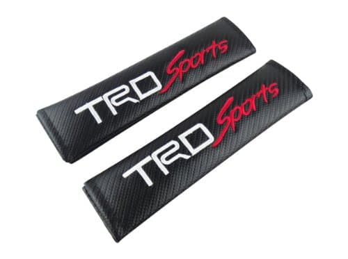 2 x car TRD sports Embroidery Seat Belt Shoulder Pads Cover Cushion