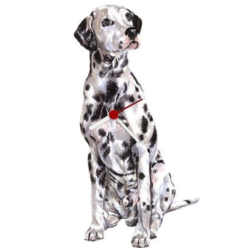 Haddington Green Equestrian Art Dalmatian Shaped Clock