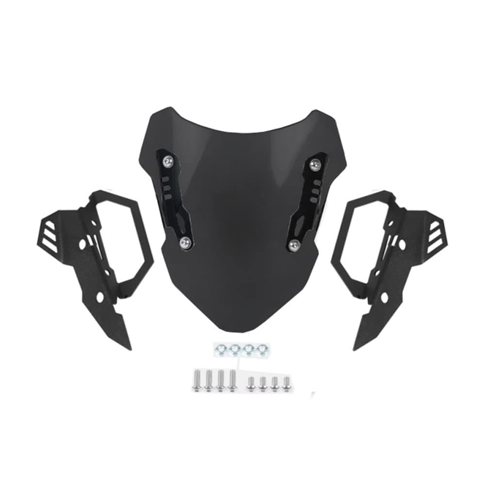 Motorcycle Windshield For Y-amaha MT-15 MT15 2019 2020 2021 2022 MT-125 Motorcycle Accessories Windscreen Deflector Extention Kit Windshield Accessoriy Windscreen (Color : A)