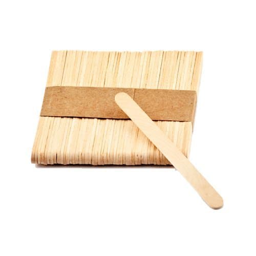 Natural Wooden Plain Ice Cream Sticks Popsicle Sticks : 50 Pcs