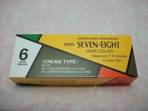 Paon Dark Brown Permanent Hair Color 6 1 Count by PAON SEVEN-EIGHT, Suitable for Dark Brown Hair, Full Cure Time 45 minutes, Boxed Item