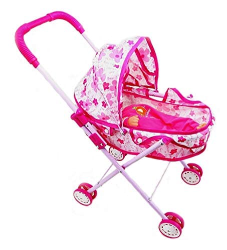 MTT Baby Doll Stroller Buggy - Soft Body Musical Baby Doll Included Fun Play Combo Set Babies Infants Toddlers Girls Kids