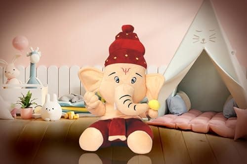 Daddy Kids Musical Mantra Ganesha Plush Toy | Plushie Gift for Baby Boys/Girls (Ganesha Pack pf 1)