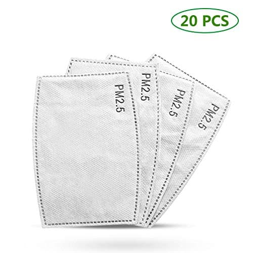 PM2.5 Filter Replacement Activated Carbon Filter for Anti Haze Filter Protective pm-2.5 replacement pads (20Pcs-Large)