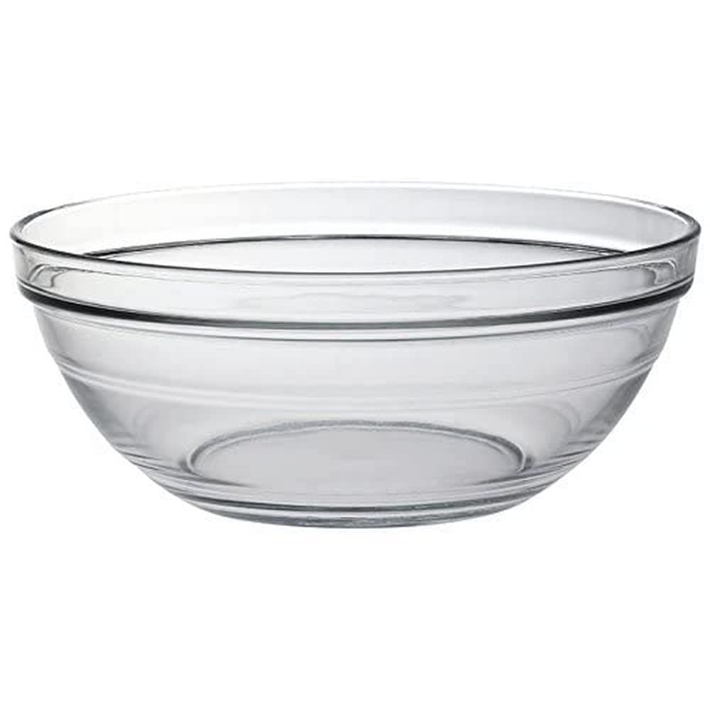 Made In France - Lys Stackable Clear Glass Bowl, 1-1/2 Quarts 8 Inches