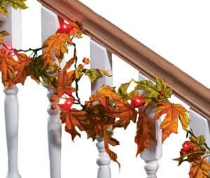 Maple Leaf Lighted Garland
