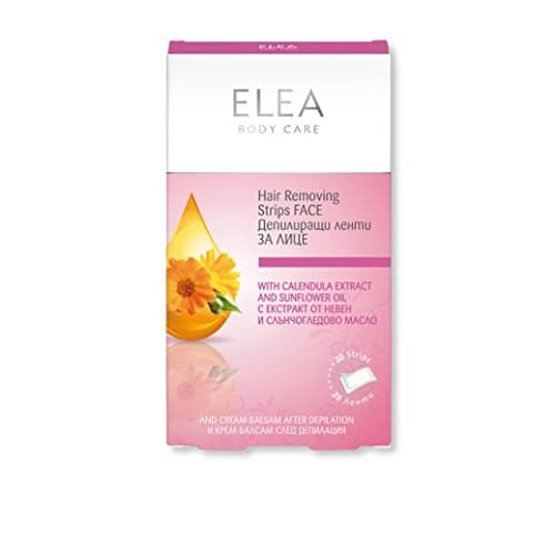 Hair Removing Strips for Face with Calendula Extract and Sunflower Oil Elea - 20 pcs + Calming Balm 15 g. / 0.5 oz.