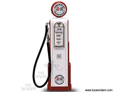 DiecastTW - Digital Gas Pump Chevy Corvette (1/18 scale diecast model, White) 98671 diecast motorcycles and cars