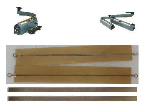 Two Factory Approved 8" Repair Kits for Impulse Sealer 2 Heating Elements +2 Teflon PFS-200 & More Plus 2 Free Adhesive PTFE Cloths